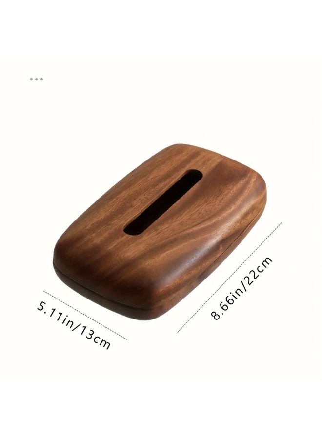 صندوق المناديل الخشبي بأسلوب ريترو مقاس 9.06 × 5.51 × 2.76 بوصة بتصميم غطاء مفتوح لا يحتاج إلى تركيب - Image 3